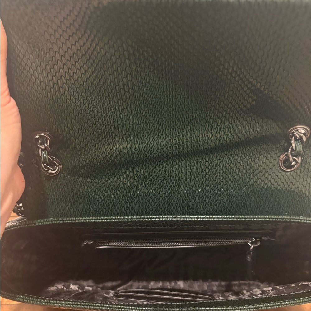 Karl Lagerfeld Dark Green Quilted Shoulder Bag - Picture 8 of 12
